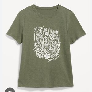 Old Navy Forest Green Graphic Tee